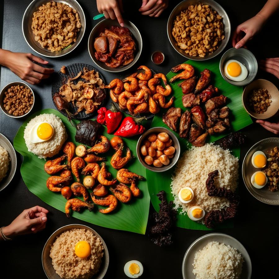 Boodle Fight at Sweet Pepper Restaurant & Cafe Dubai